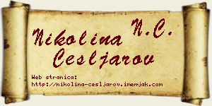 Nikolina Češljarov vizit kartica